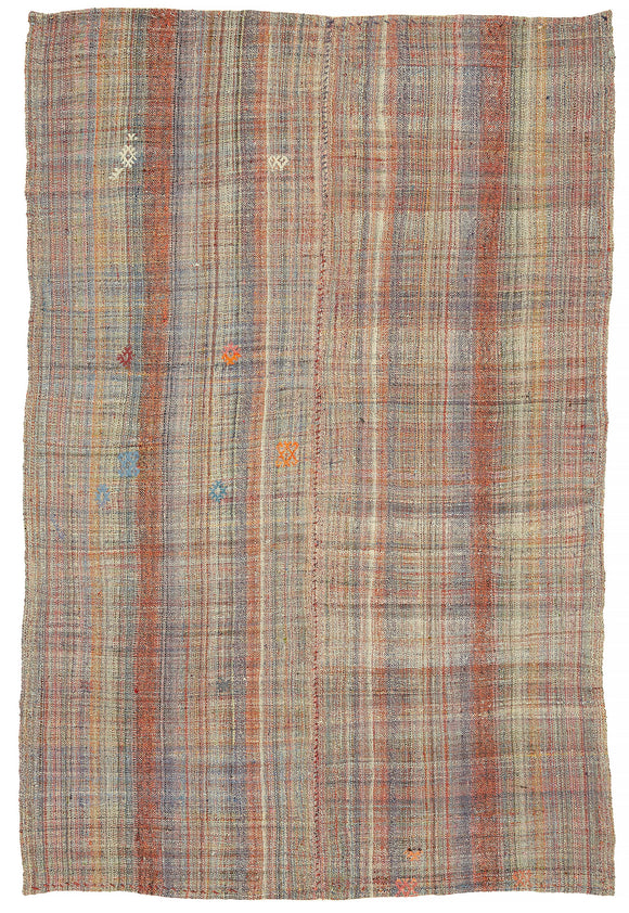 5x8 Vintage Turkish Flatweave Kilim - 47287