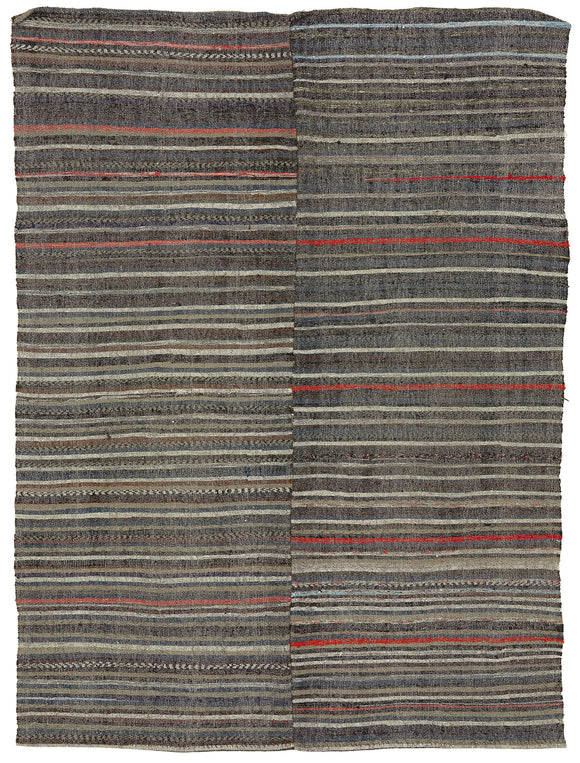 7x9 Vintage Turkish Flatweave Kilim - 47329