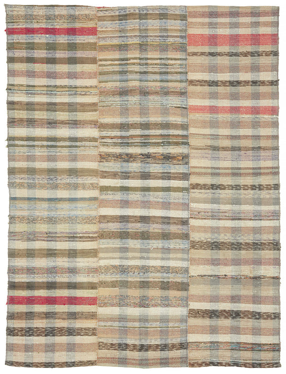 7x9 Vintage Turkish Flatweave Kilim - 47336