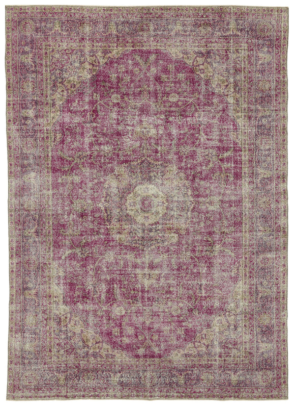 7x10 Vintage Turkish Hand-Knotted Rug - 47339