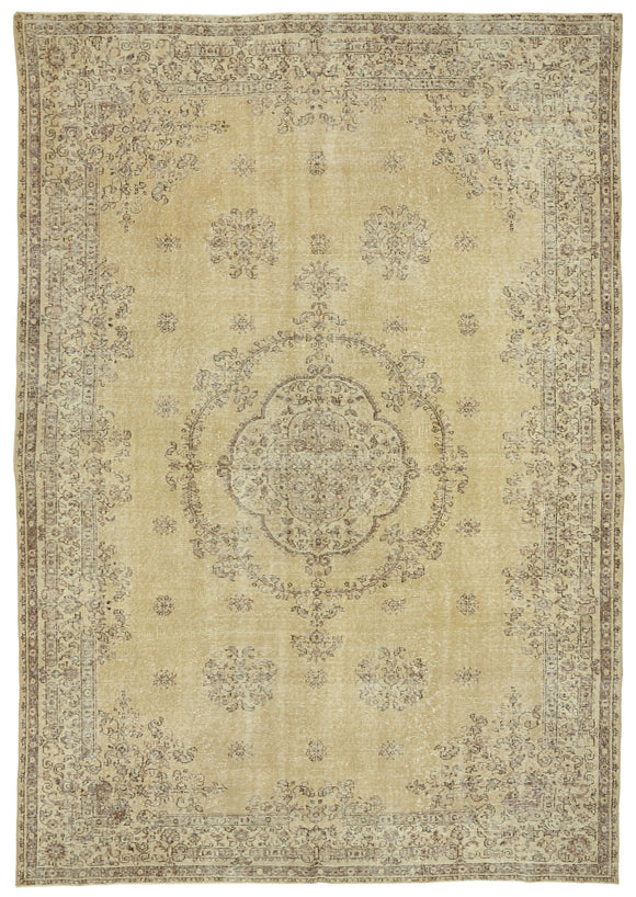 7x10 Vintage Turkish Hand-Knotted Rug - 47348