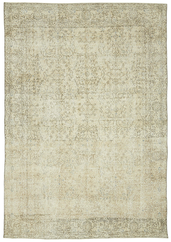 7x10 Vintage Turkish Hand-Knotted Rug - 47349