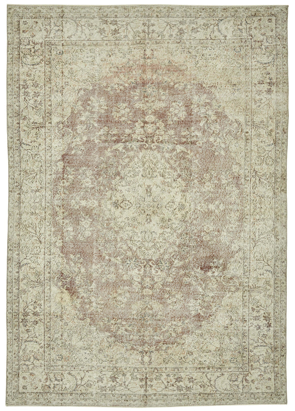 7x10 Vintage Turkish Hand-Knotted Rug - 47357