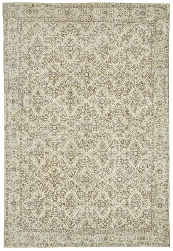 7x11 Vintage Turkish Hand-Knotted Rug - 47358