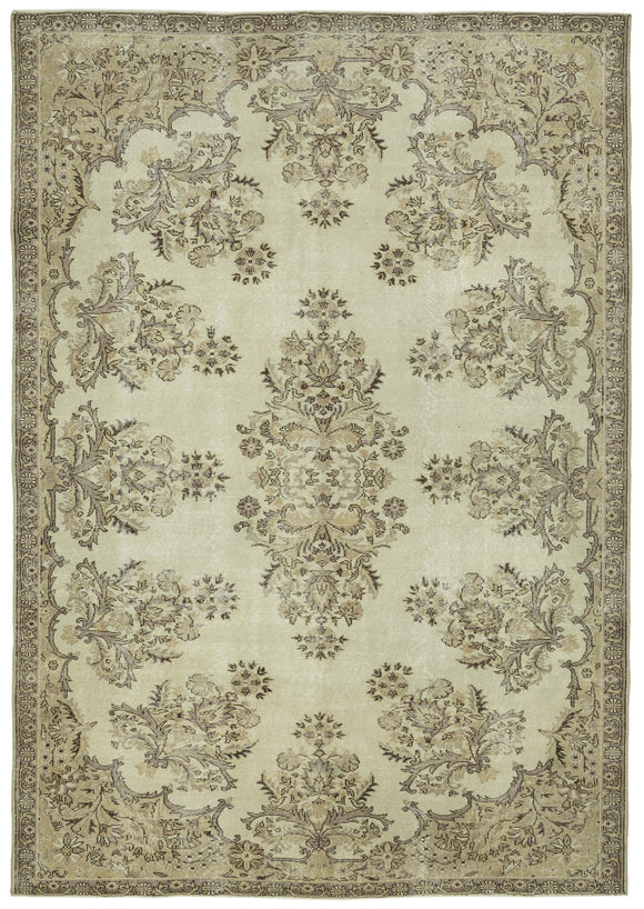 7x10 Vintage Turkish Hand-Knotted Rug - 47359