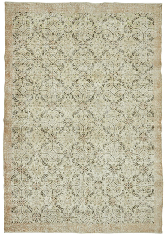 7x10 Vintage Turkish Hand-Knotted Rug - 47362