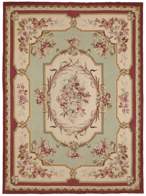 9x12 Beige Aubusson Kilim - 47376