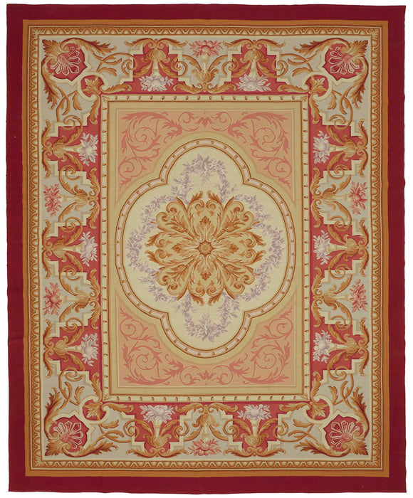 9x11 Beige Aubusson Kilim - 47377