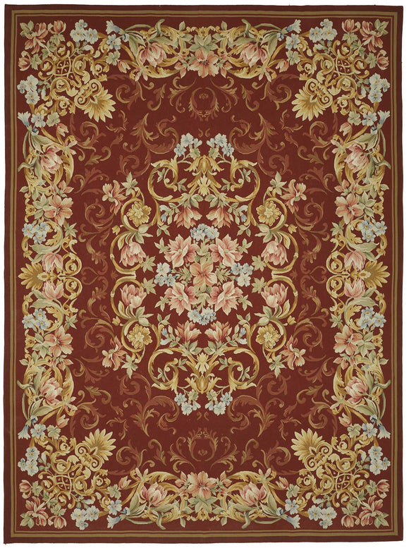 10x13 Beige Aubusson Kilim - 47378