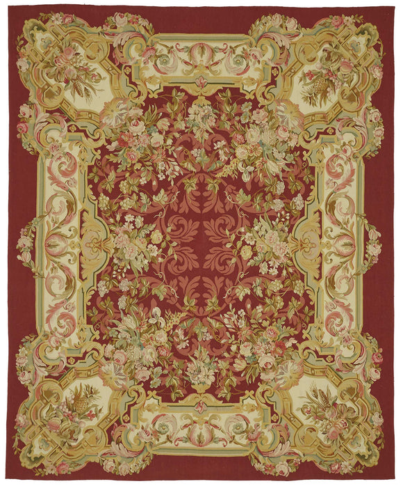 8x10 Beige Aubusson Kilim - 47387