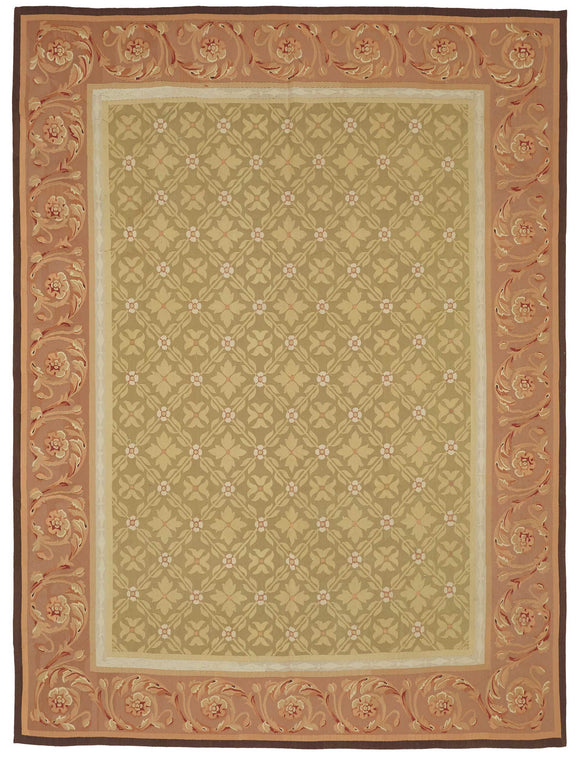 9x12 Beige Aubusson Kilim - 47399