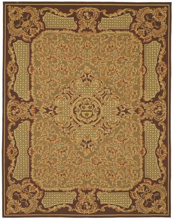 9x12 Beige Aubusson Kilim - 47403