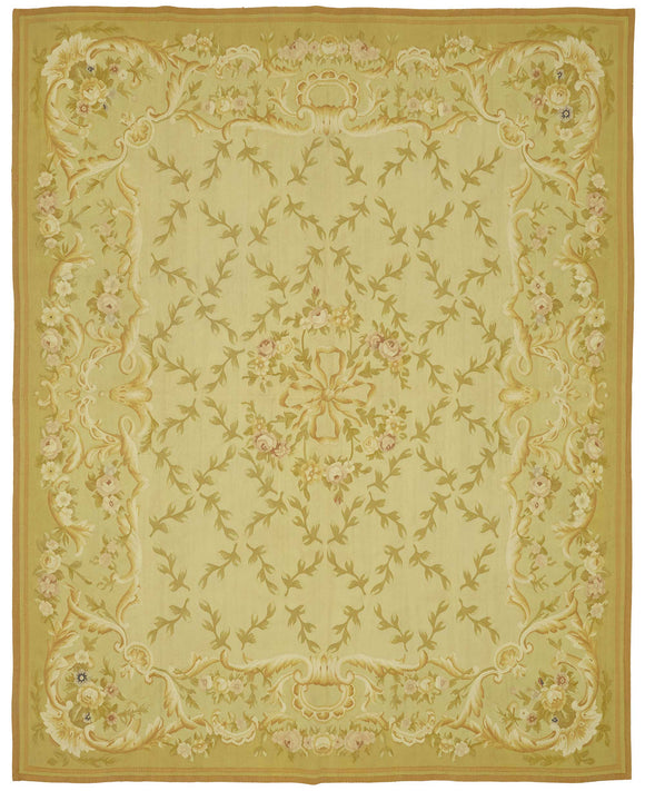 8x10 Beige Aubusson Kilim - 47404