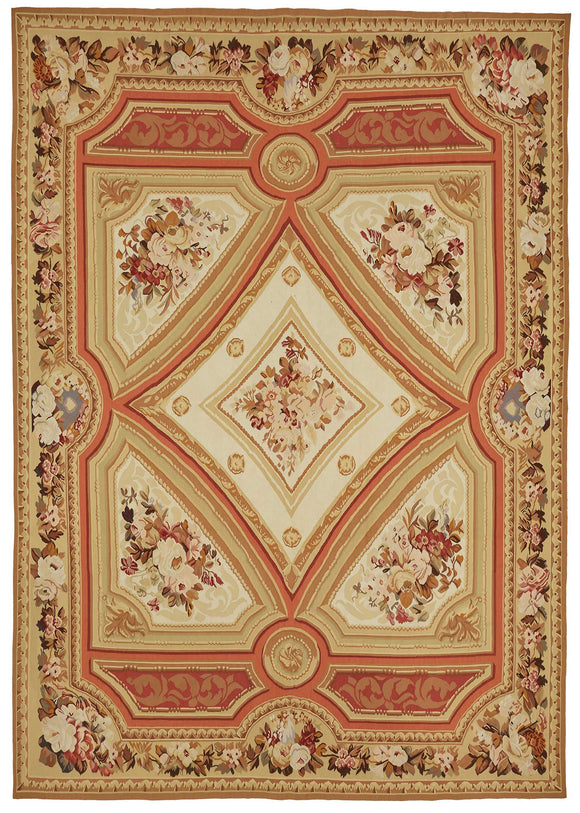 8x11 Beige Aubusson Kilim - 47407