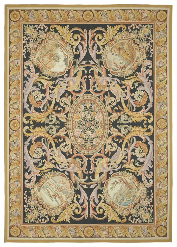 10x14 Beige Aubusson Kilim - 47430