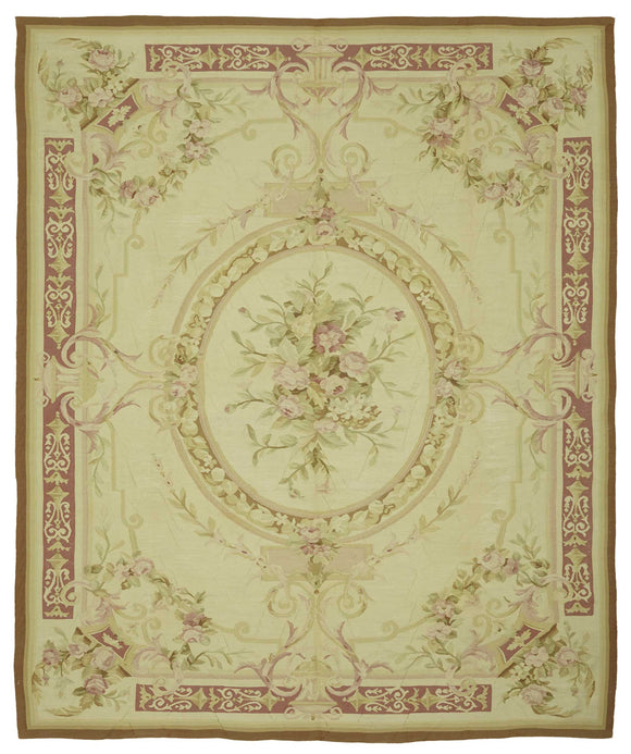8x9 Beige Aubusson Kilim - 47440