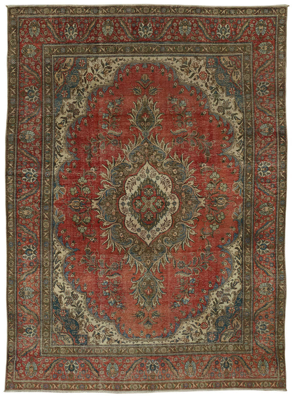 9x12 Beige Vintage Large Area Rug - 47516