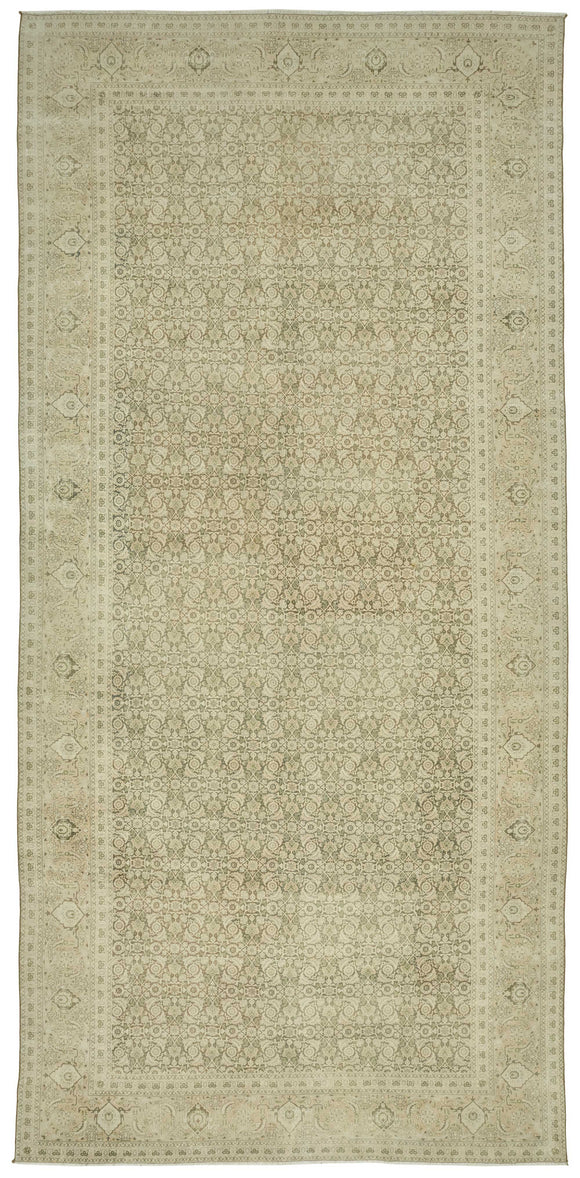 8x17 Beige Vintage Large Area Rug - 47517