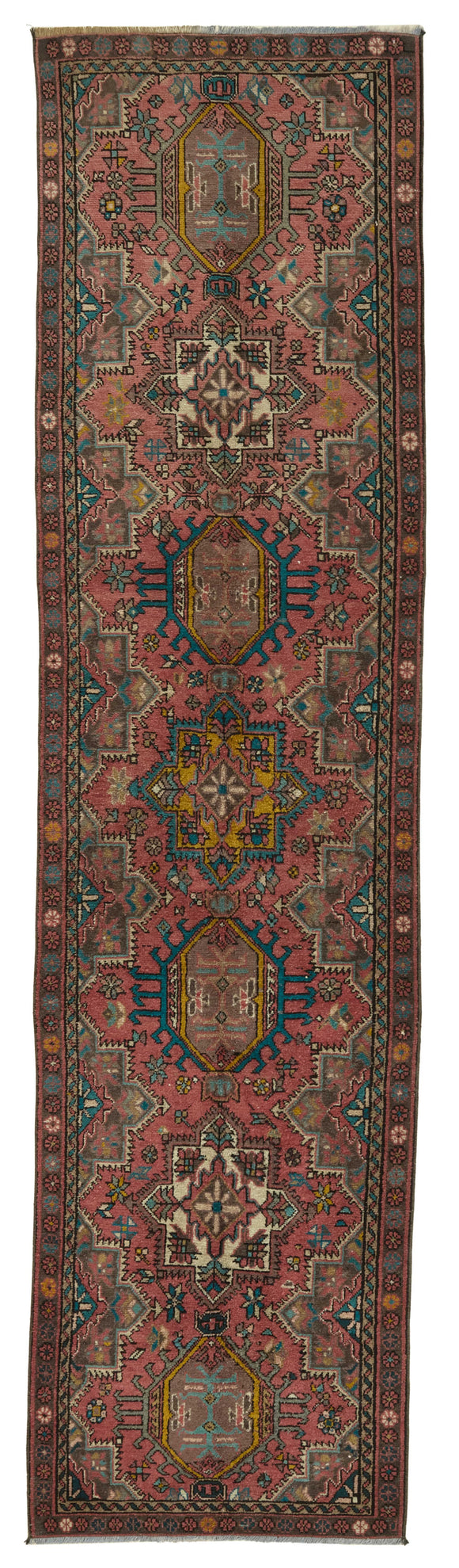 3x12 Red Vintage Large Area Rug - 47536