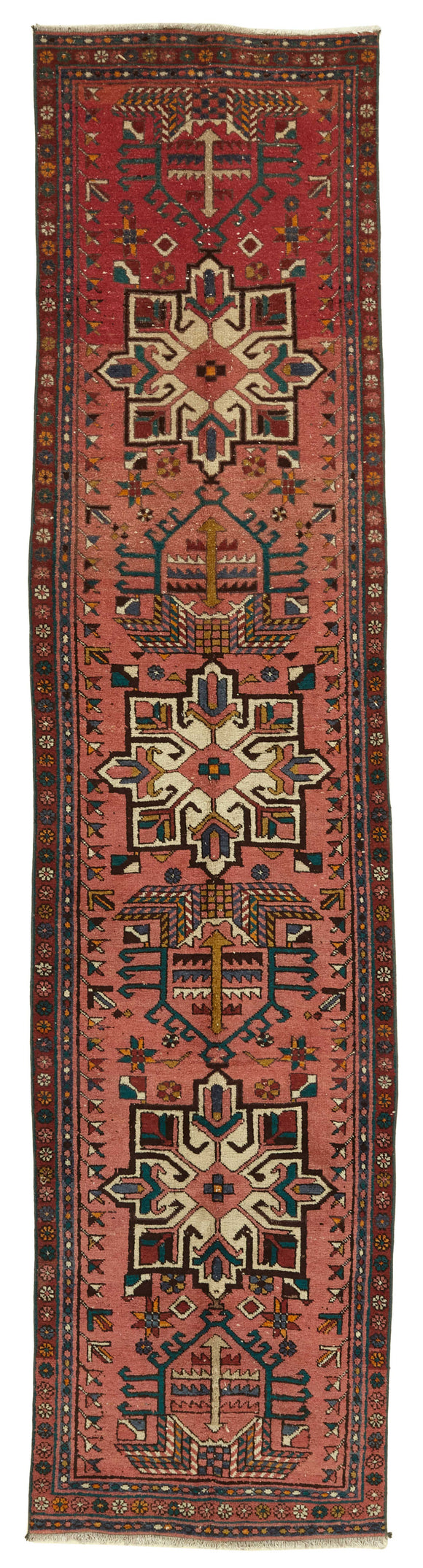 3x13 Red Vintage Large Area Rug - 47543