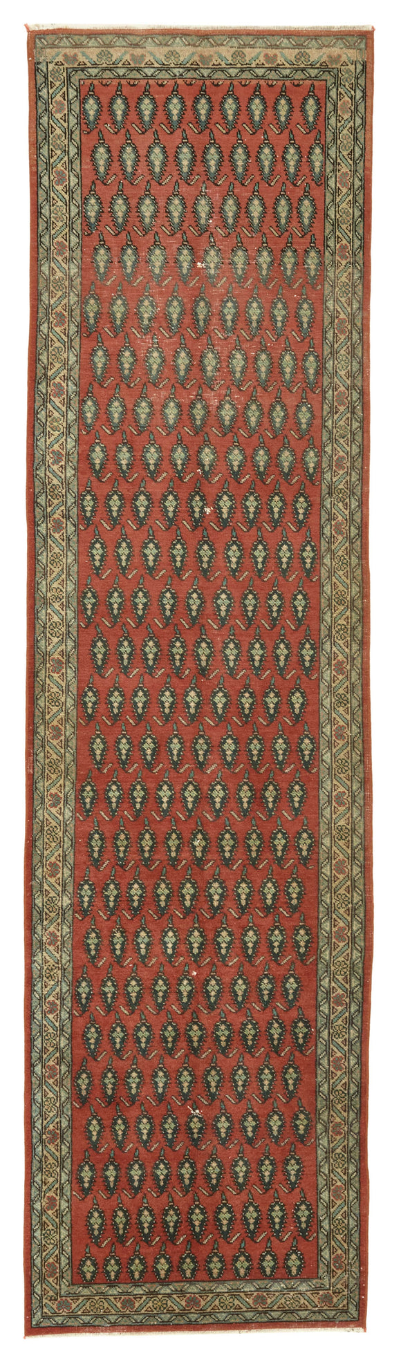 3x11 Red Vintage Large Area Rug - 47544