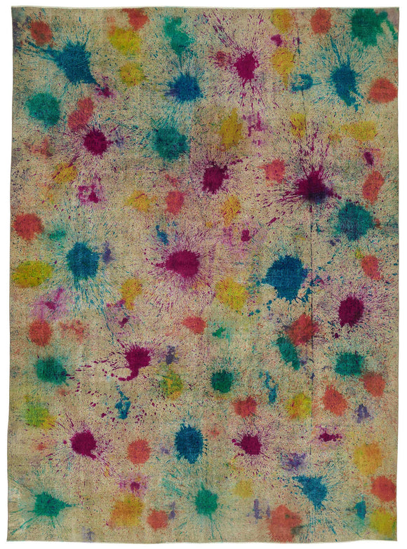 9x13 Multicolor Vintage Large Area Rug - 47675