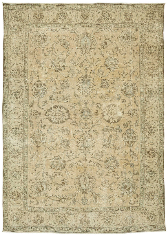 7x11 Beige Vintage Large Area Rug - 47680