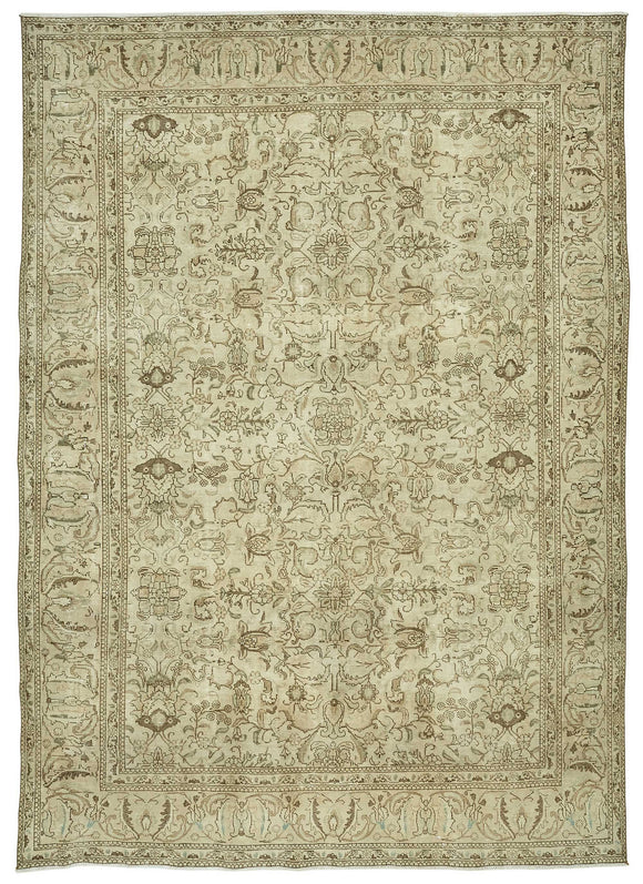 9x13 Beige Vintage Large Area Rug - 47684