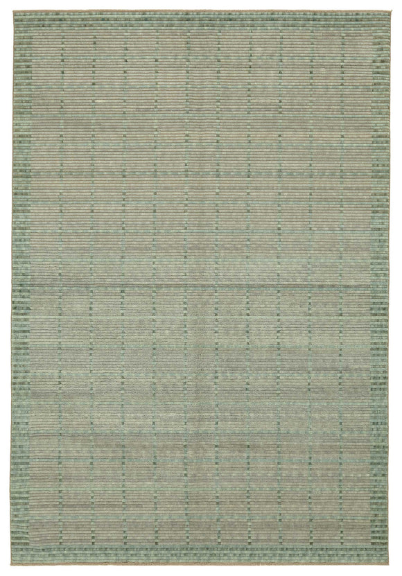 7x10 Green Oriental Oushak Rug - 47692