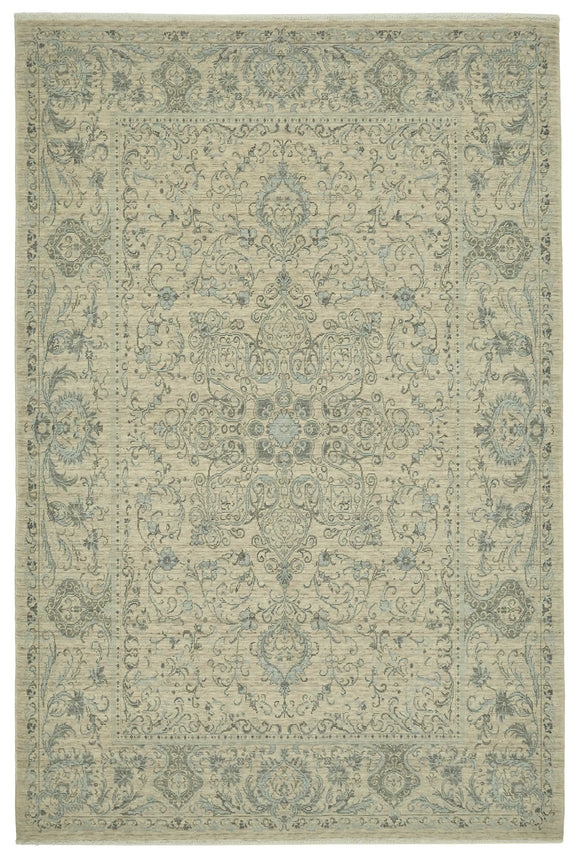 6x10 Beige Oriental Oushak Rug - 47703