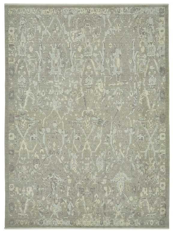 7x10 Grey Oriental Oushak Rug - 47704