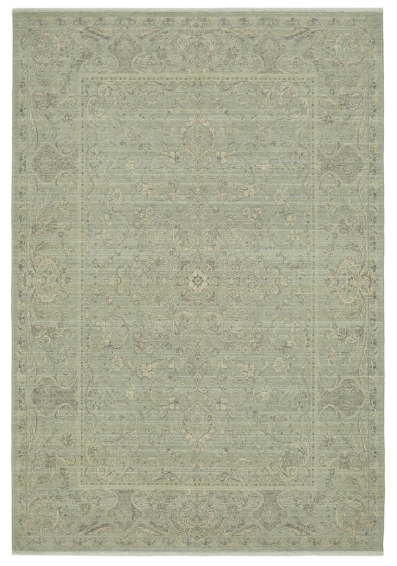 7x10 Blue Oriental Oushak Rug - 47706