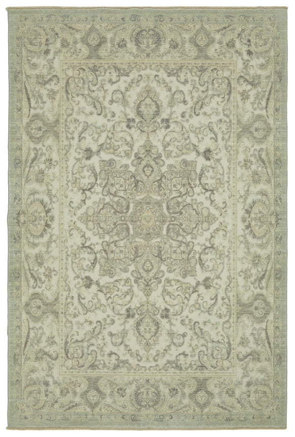 6x10 Beige Oriental Oushak Rug - 47709