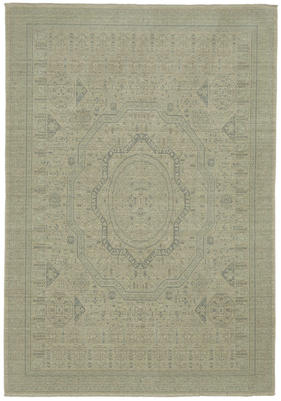 7x10 Beige Oriental Oushak Rug - 47713