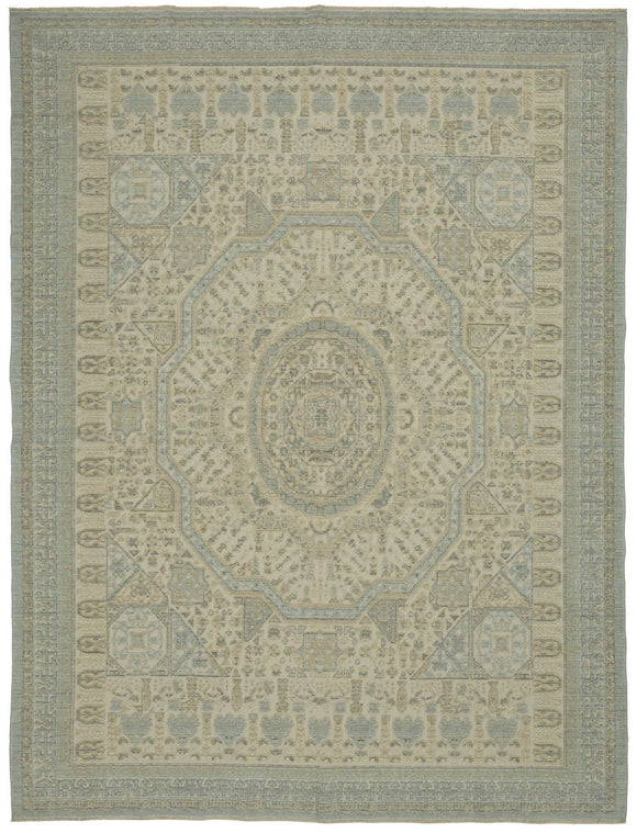 8x11 Grey Oriental Oushak Rug - 47716