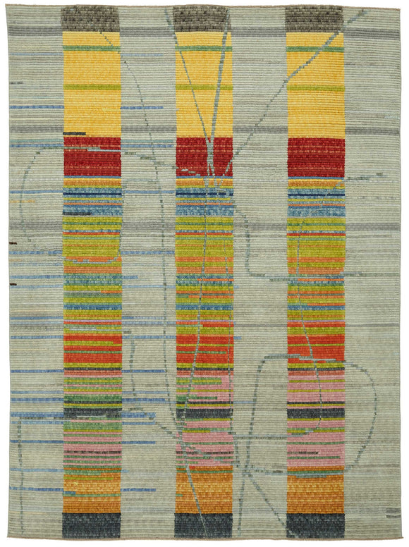 8x11 Multicolor Oriental Oushak Rug - 47722