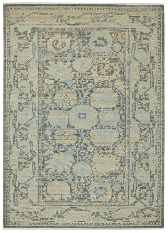 8x11 Blue Oriental Oushak Rug - 47725