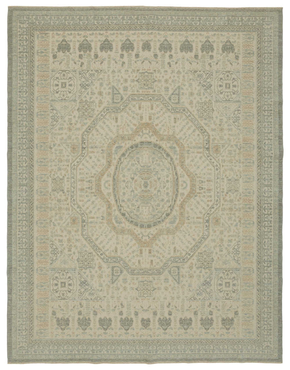 8x11 Beige Oriental Oushak Rug - 47751
