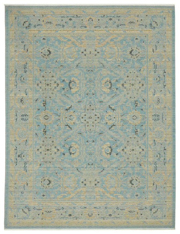 9x12 Blue Oriental Oushak Rug - 47754