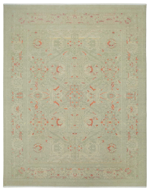 9x11 Beige Oriental Oushak Rug - 47758