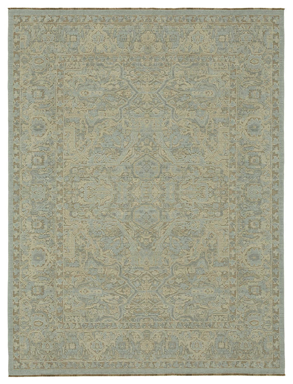 8x11 Blue Oriental Oushak Rug - 47782