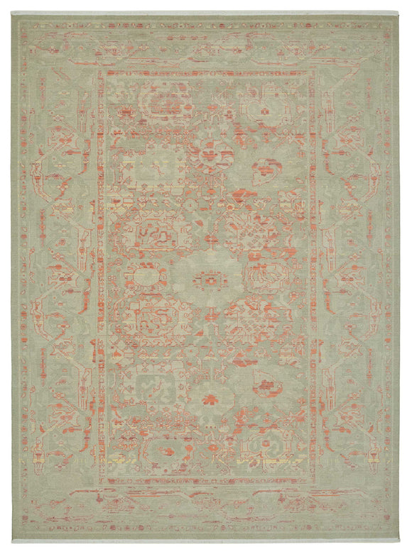 8x11 Beige Oriental Oushak Rug - 47783