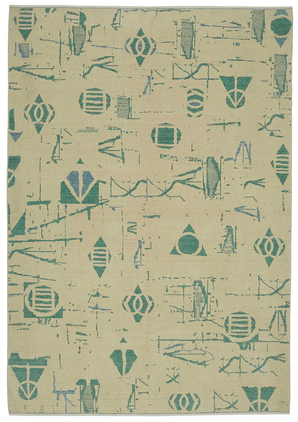 8x12 Beige Oriental Oushak Rug - 47789