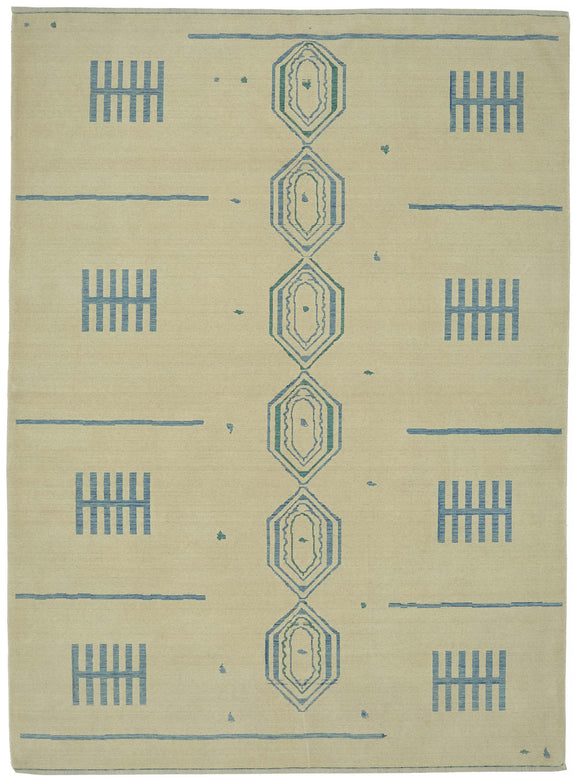 9x11 Beige Oriental Oushak Rug - 47801