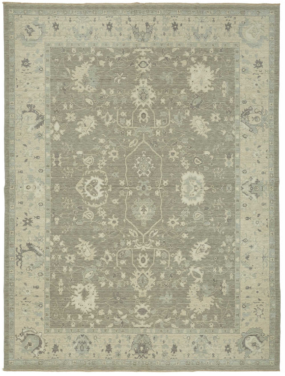 9x11 Beige Oriental Oushak Rug - 47802