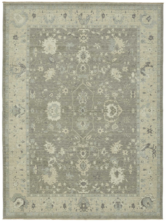 8x11 Grey Oriental Oushak Rug - 47814