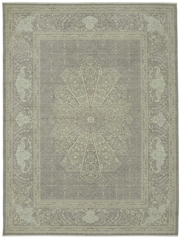 9x12 Grey Oriental Oushak Rug - 47834