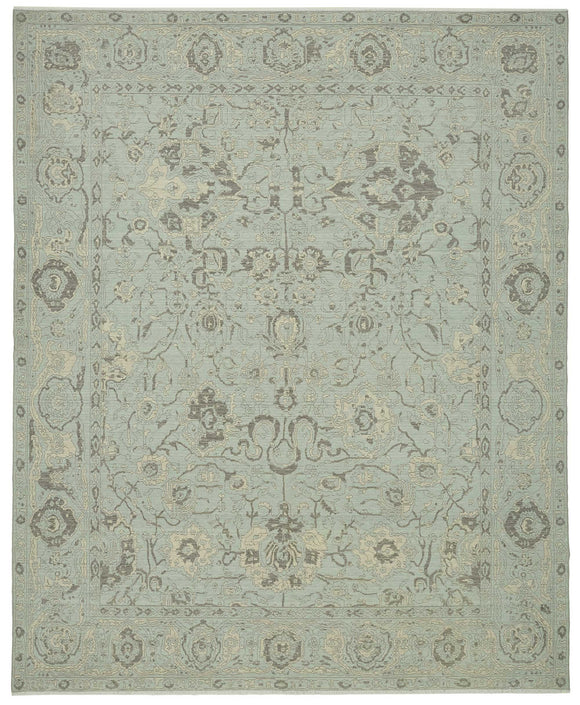 10x12 Blue Oriental Oushak Rug - 47835