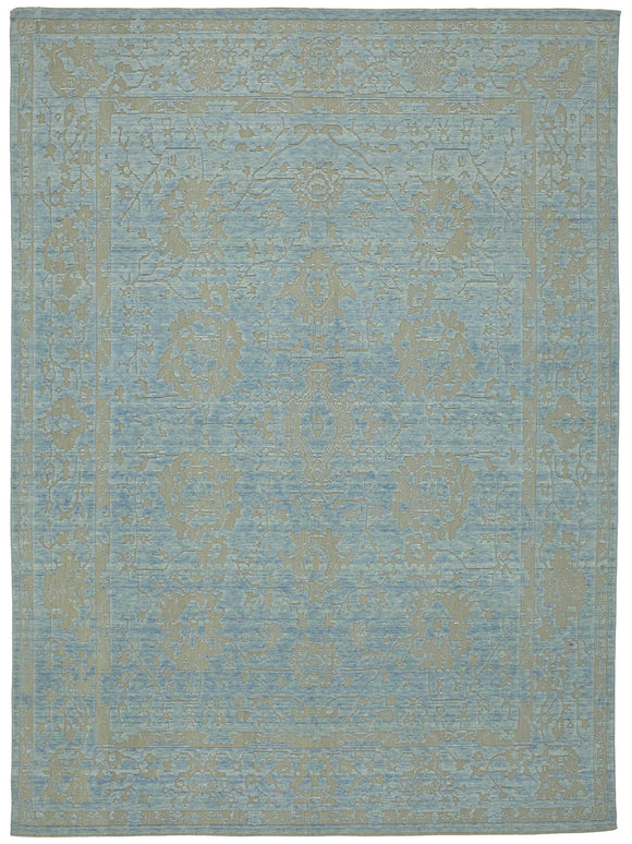 9x12 Blue Oriental Oushak Rug - 47836
