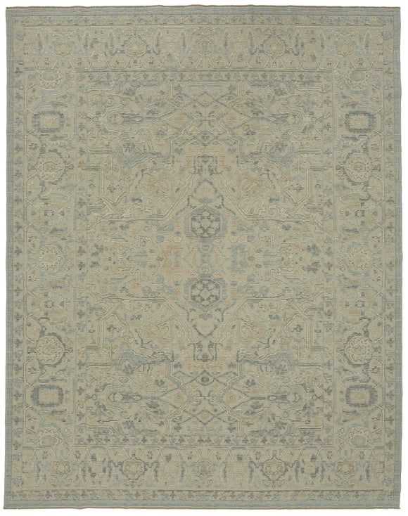 9x11 Blue Oriental Oushak Rug - 47839